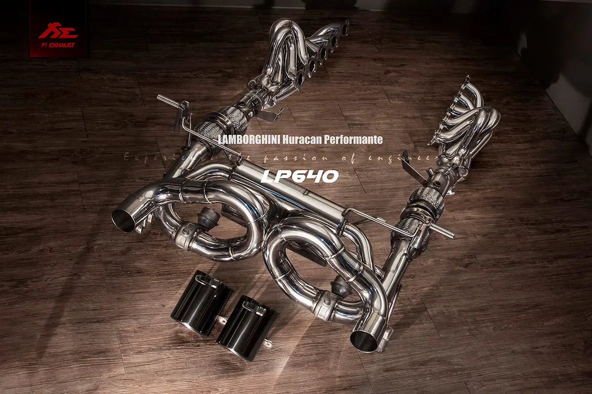 Fi Exhaust Lamborghini Huracán Performante Lp640-4 Catback Valvetronic Mufflers + Dual Tips 1