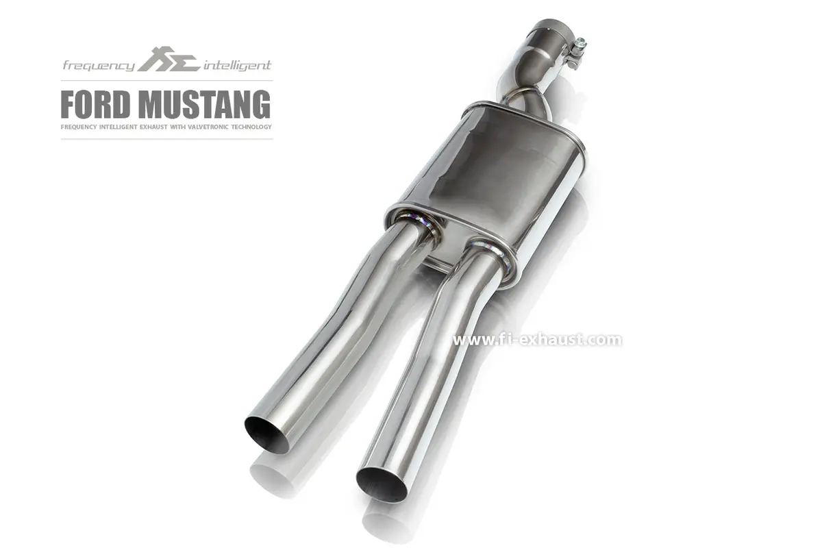 Fi Exhaust Ford Mustang Ecoboost Front Pipe + Mid Pipe + Valvetronic Mufflers + Dual Tips 4
