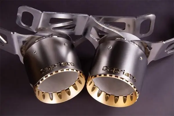 Capristo Maserati Mc20 - Exhaust System With Black Chrome/Gold End Pipes 1