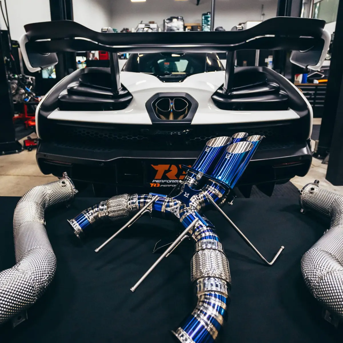 Mclaren Senna Ryft Hypr Titanium Race Exhaust W/ Burnt Titanium Tips 1