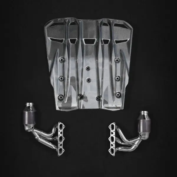 Capristo Porsche 991.2 Gt3rs - Headers With 250 Cell Sports Cats And Carbon Engine Cover 1