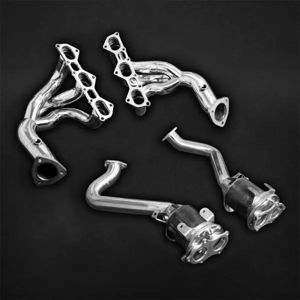 Capristo Porsche 718 Spyder/Gts/Cayman Gt4 - Set: Header Manifolds And 100 Cell Sport Cats 1