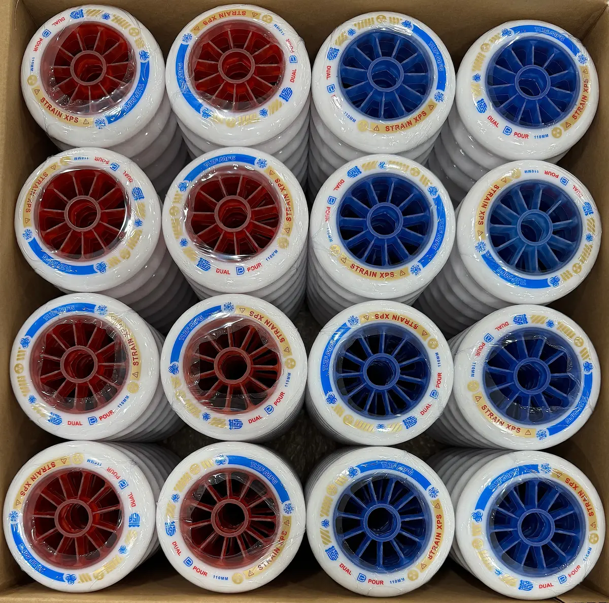 1.61 Export Strain Xps 3.75 Hard 110Mm Case Of 16 Sets=128 Wheels 1