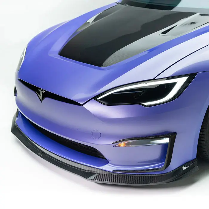 Vorsteiner Tesla Model S Plaid Aero Front Spoiler Carbon Fiber 1