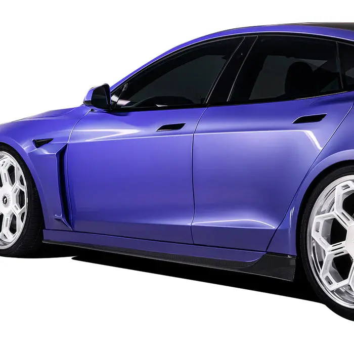 Vorsteiner Tesla Model S Plaid Aero Side Skirts Carbon Fiber 1