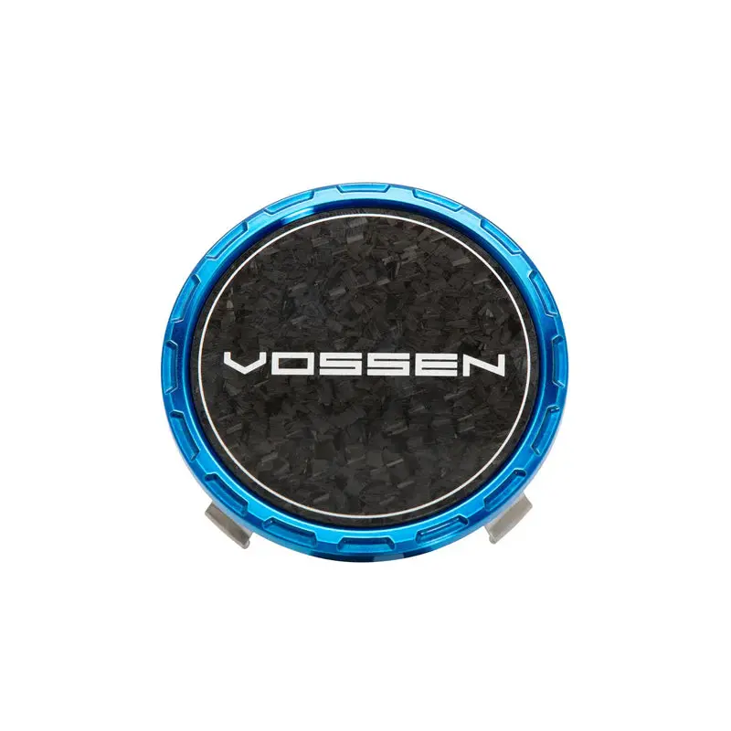 Classic Carbon Billet Sport Cap For Vf & Hf Series Wheels (Fountain Blue) - Forged Carbon 1