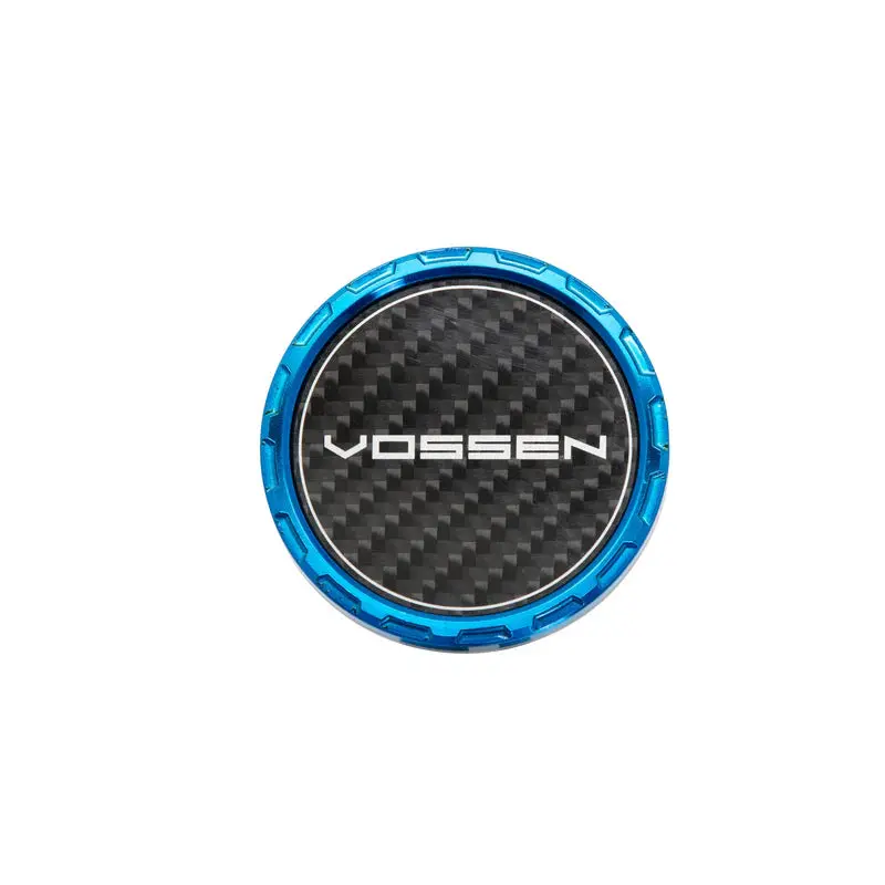 Classic Carbon Billet Sport Cap For Vf & Hf Series Wheels (Fountain Blue) - Twill Weave Carbon 1
