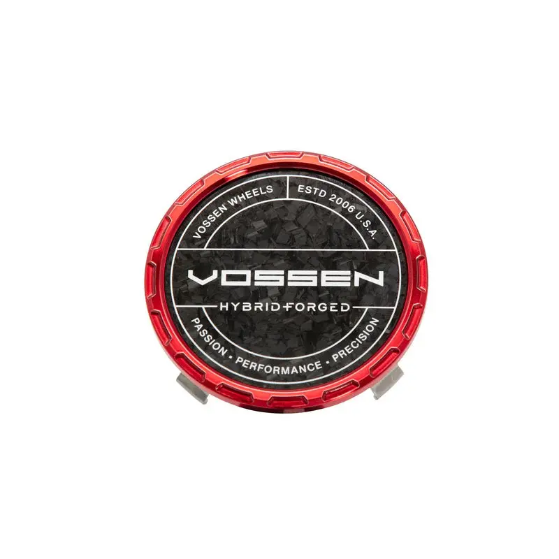 Hybrid Forged Carbon Billet Sport Cap For Vf & Hf Series Wheels (Vossen Red) - Forged Carbon 1
