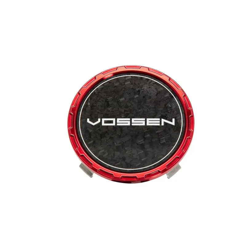 Classic Carbon Billet Sport Cap For Vf & Hf Series Wheels (Vossen Red) - Forged Carbon 1