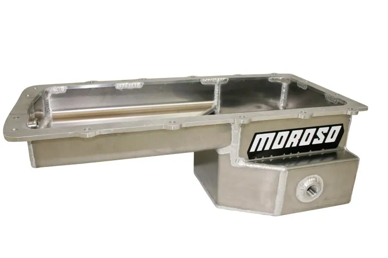 Moroso Ford 5.0 Coyote (W/Rear Sump) Drag Race Baffled Wet Sump 9Qt Aluminum Oil Pan 1