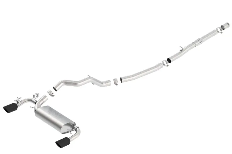 Borla 16-18 Ford Focus Rs 2.3L Mt Awd Atak Catback Exhaust W/ Black Chrome Tip 1