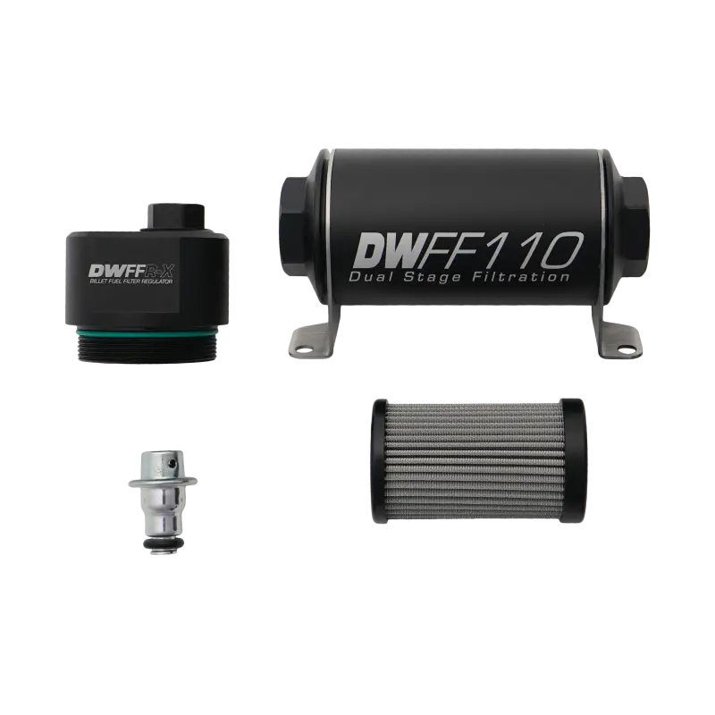 Deatschwerks Dwffr-X 110Mm Billet Fuel Filter Regulator - 10 Micron 1