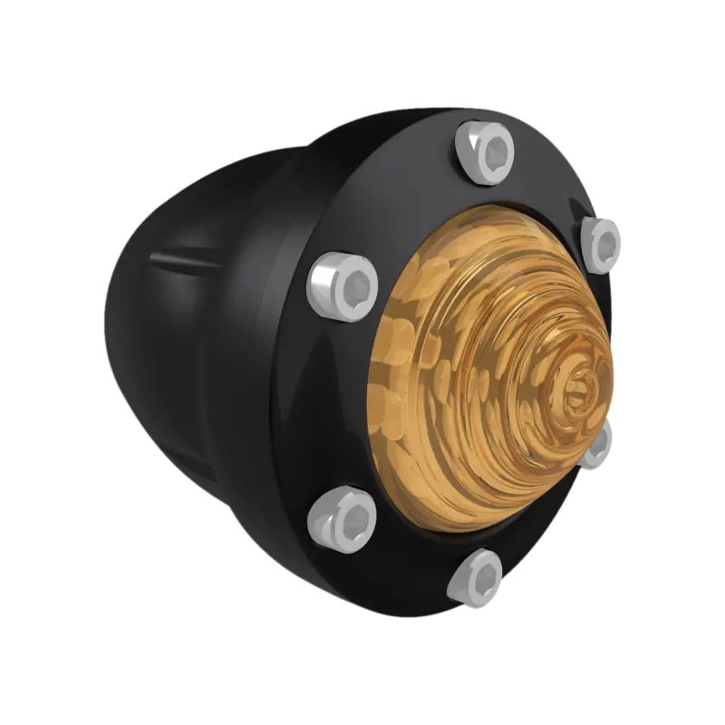 Burly Brand Universal Reaper Amber Front Led Turn Signal Set 5/16 Bolt - Black 1
