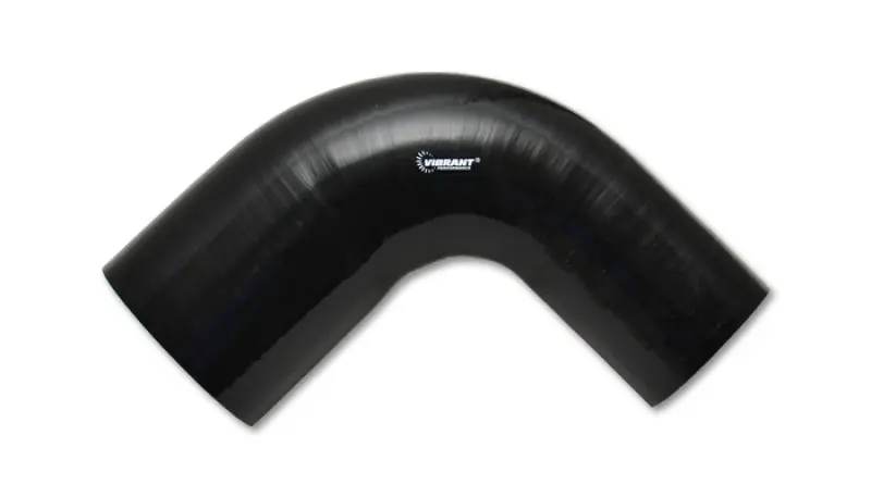 Vibrant 3.25In Id X 3.5In Id X 4In Long Gloss Black Silicone 90 Degree Transition Elbow 1