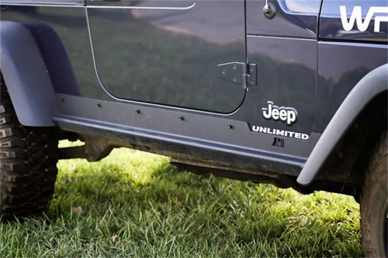 Rugged Ridge Heavy Duty Side Rocker Guards 04-06 Jeep Wrangler Lj 1