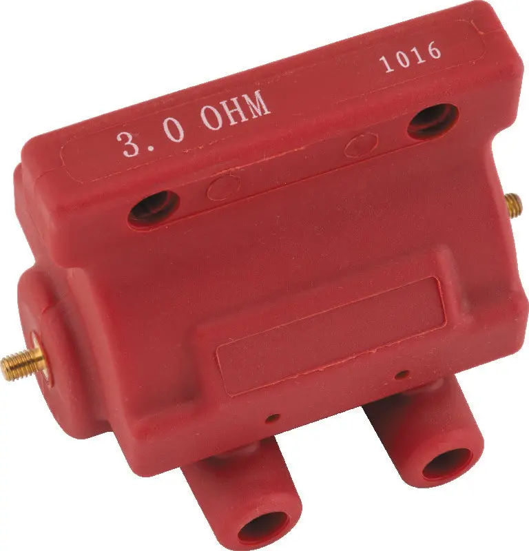 Twin Power 85-03 Big Twin And Xl Ignition Coil Red Replaces H-D 31614-83A 3 Ohm Original Style 1