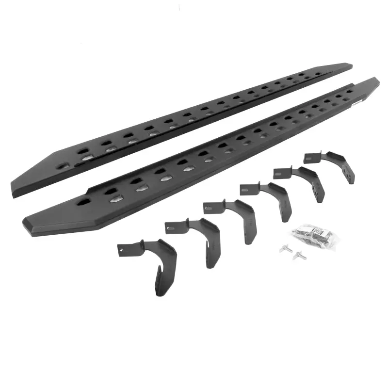 Go Rhino 04-14 Ford F-150 Super Crew 4Dr Rb20 Slim Running Boards Kit (Incl. Brackets) - Tex. Blk 1
