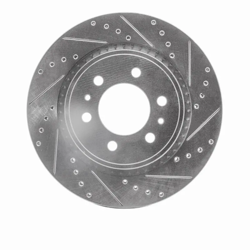 R1 07-21 Ford F-150 Rwd Front Right Drilled & Slotted Silver Brake Rotor 1