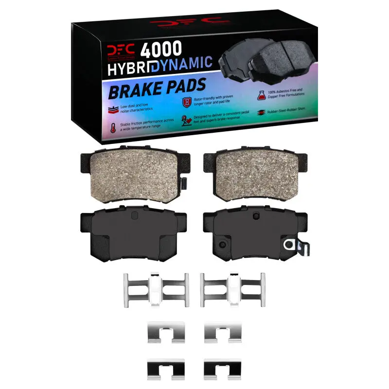 Dfc 97-01 Acura Integra Rear 4000 Hybridynamic Brake Pads And Hardware Kit 1