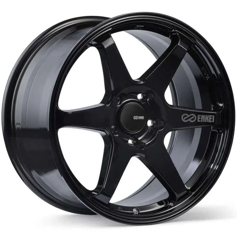 Enkei T6r 18X8 45Mm Offset 5X112 Bolt Pattern 72.6 Bore Gloss Black Wheel 1