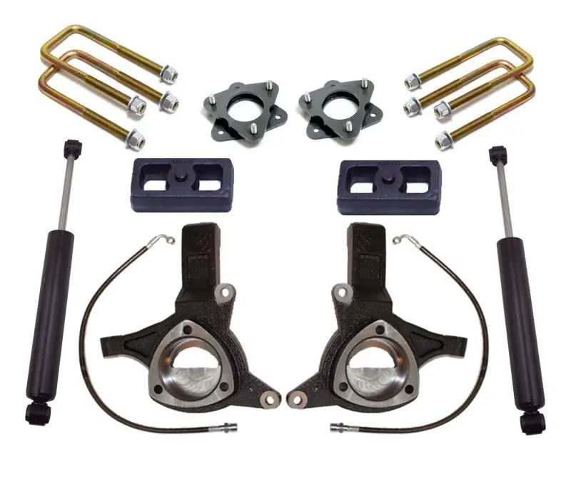 Maxtrac 07-16 Gm C1500 2Wd W/Cast Steel Susp. 6In/3In Spindle Lift Kit W/Maxtrac Shocks 1