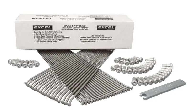 Excel Front Spoke/Nipple Set - 10 Gauge / 36 Qty - Silver 1