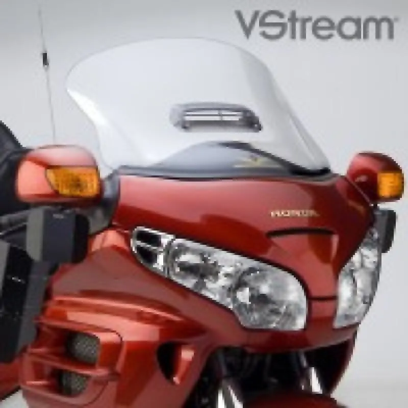 National Cycle 01-17 Honda Gl1800/Abs-W/6 Mm. Vents- V Stream/ Wave Mid/Std. Windshield-Clear 1