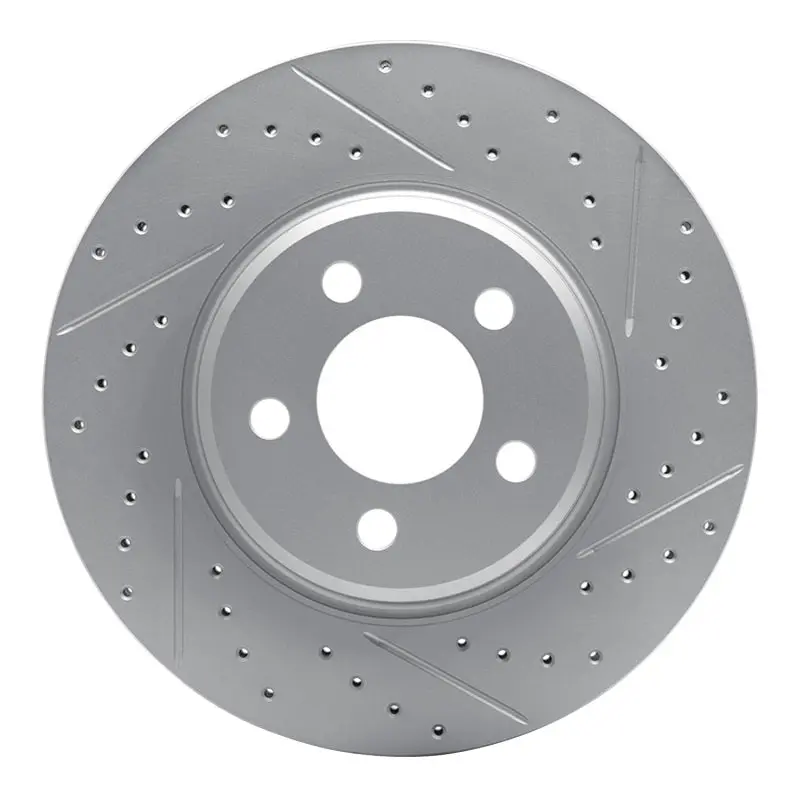 R1 22-23 Genesis G70 Front Right Drilled & Slotted Geo-Carbon Rotor 1