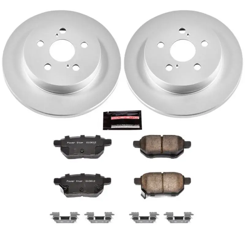 Power Stop 09-10 Pontiac Vibe Rear Z17 Evolution Geomet Coated Brake Kit 1