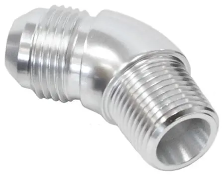 3/8" Npt To -10An Full-Flow Adapter – 45° Swivel Hose Fitting 1