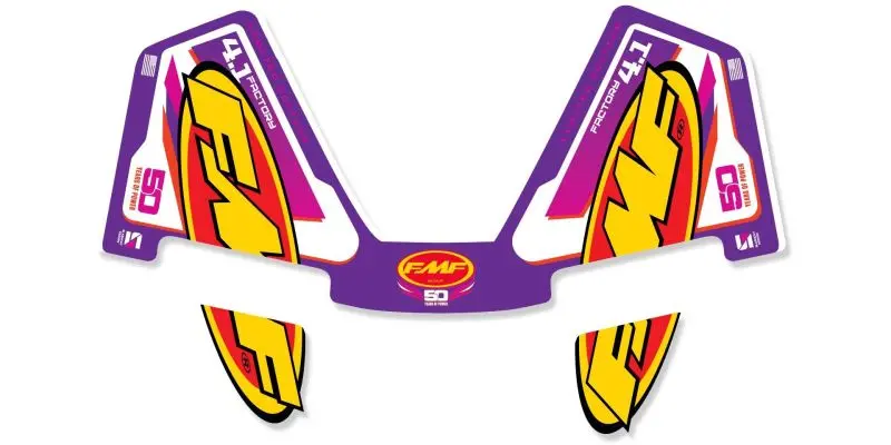 Fmf Racing Retro Yamaha Factory 4.1 Rct Replacement Wrap Decal 1