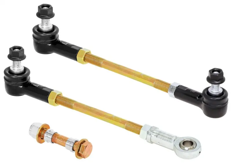 Rockjock Jl/Jt Adjustable Sway Bar End Link Kit Front 8 1/2In Long Rods 1