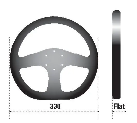 Sparco Steering Wheel Ring L360 Leather Black 1