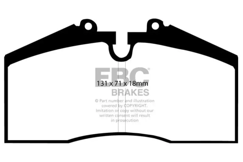 Ebc 96-98 Porsche 911 (993) 3.6 Carrera 4S Redstuff Rear Brake Pads 1