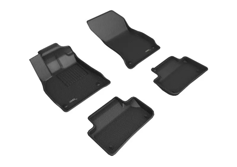 3D Maxpider 2018-2020 Audi Q5 Kagu 1St 2Nd Row Floormats - Black 1