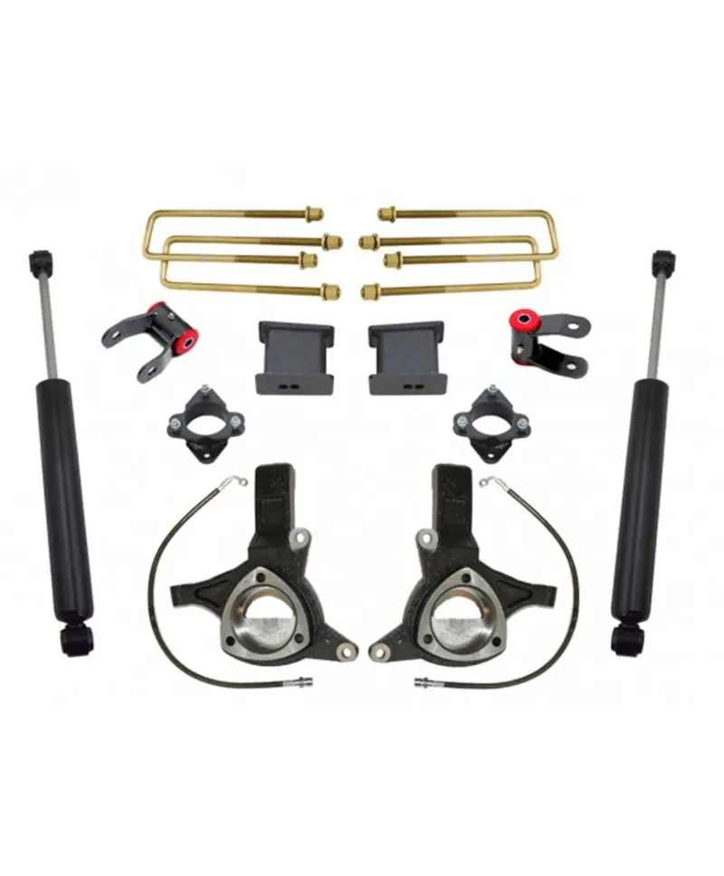 Maxtrac 07-16 Gm C1500 2Wd W/Cast Steel Susp. 7.5In/4In Maxpro Spindle Lift Kit W/Maxtrac Shocks 1