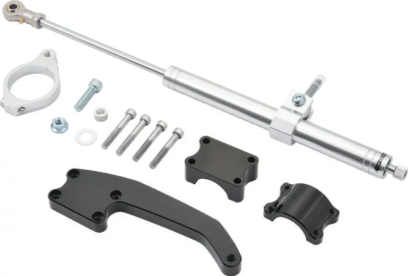 Twin Power 17-Up Flh Flt Models Satin Finish Steering Damper Kit 1