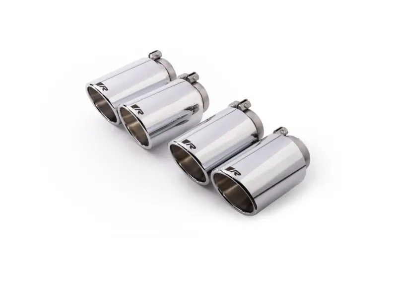 Remus Stainless Steel 102Mm Angled Rolled Edge Chrome Tail Pipe Set (Quad Tips) 1