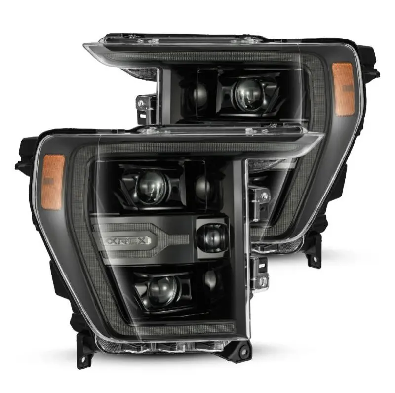 Alpharex 21-22 Ford F150 Luxx-Series Projector Headlights Alpha-Black W/Activ Light/Seq Signal 1