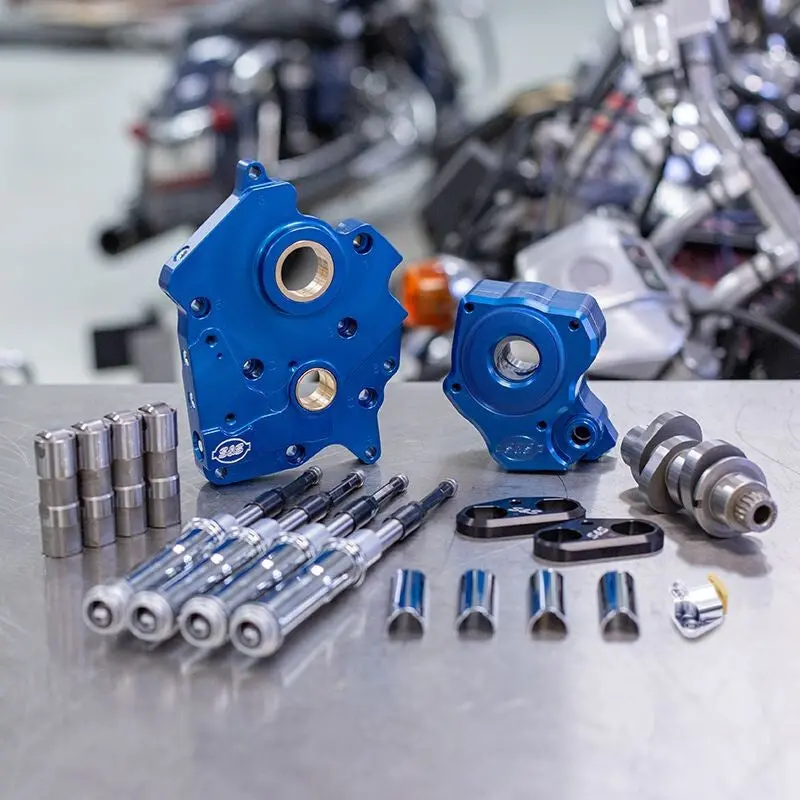 S&S Cycle 2017+ Wc M8 Models Chain Drive 475C Cam Chest Kit W/ Chrm Pushrod Tubes - Incl. Vvt 1