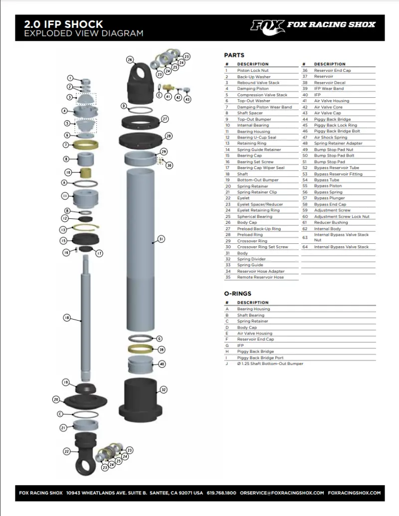 Fox Spherical Bearing- 0.625In Bore 1