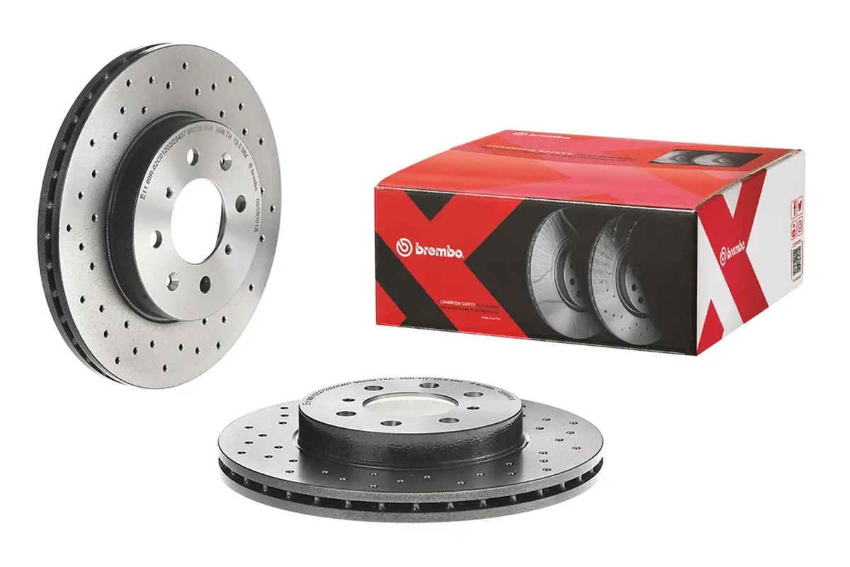 Brembo 09.5509.1X Uv-Coated Premium Brake Rotors – Front Or Rear 1