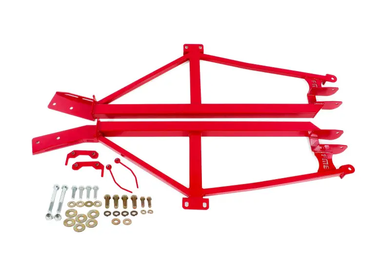 Bmr 93-02 F-Body Non-Convertible Bolt-On 4-Point Subframe Connectors - Red 1