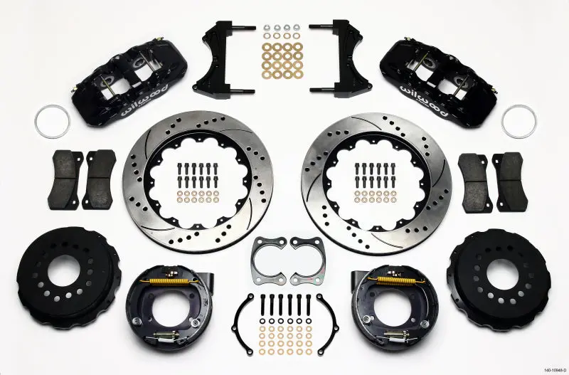 Wilwood Aero4 Rear P-Brake Kit 14.00In Drilled Big Ford New Style 2.50In Offset 1