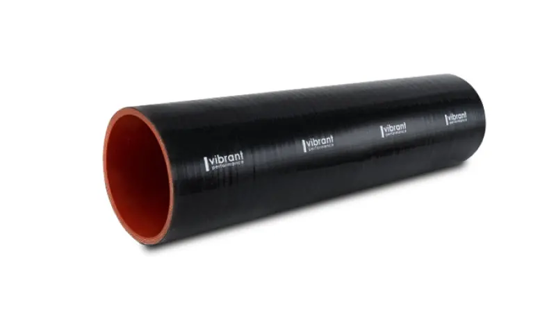 Vibrant Silicone Straight Hose Coupler 3.75In Id X 12.00In Long - Gloss Black 1