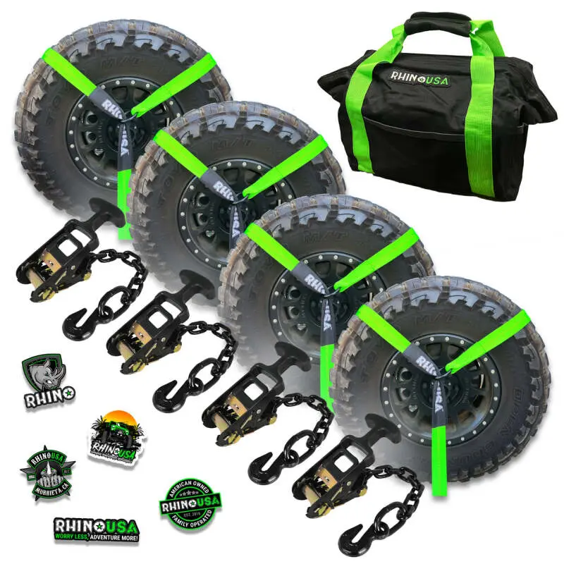 Rhino Usa Lasso Straps; Basket Straps - Green 1