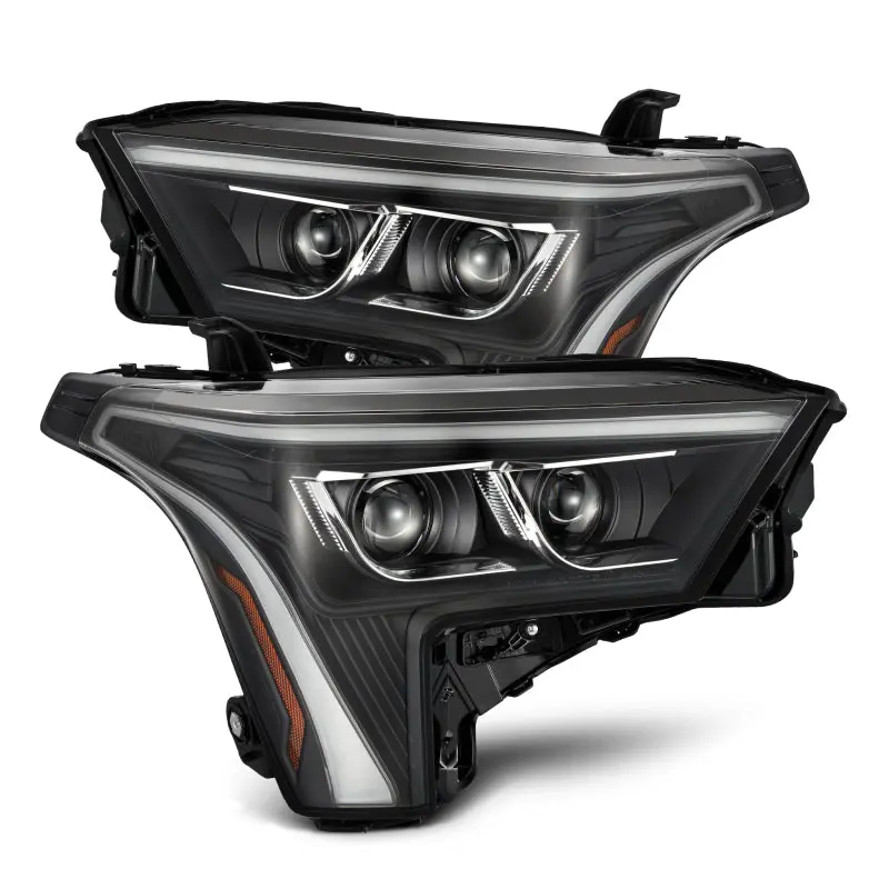 Alpharex 22-23 Toyota Tundra Luxx-Series Headlights Black W/Amber Drl - Req 810029 Or 810030 1