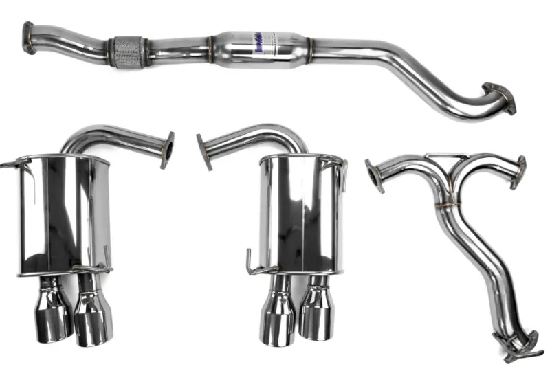 Invidia 15+ Subaru Sti 4Dr Q300 Single Layer Titanium Burnt Quad Tip Cat-Back Exhaust 1
