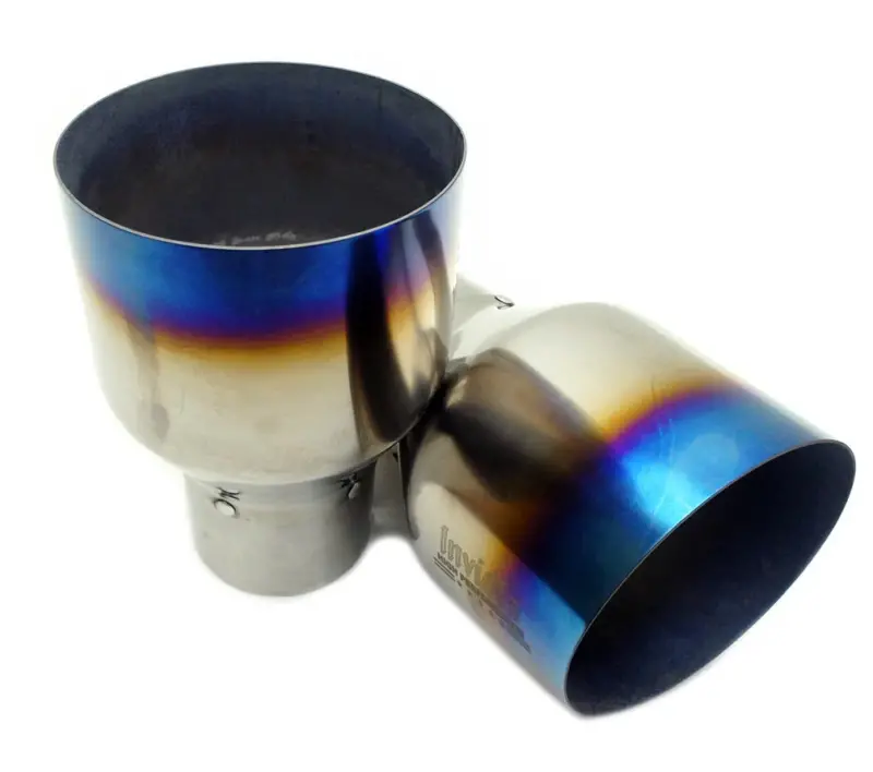 Invidia 15+ Subaru Sti 4Dr Q300 Single Layer Titanium Burnt Quad Tip Cat-Back Exhaust 2