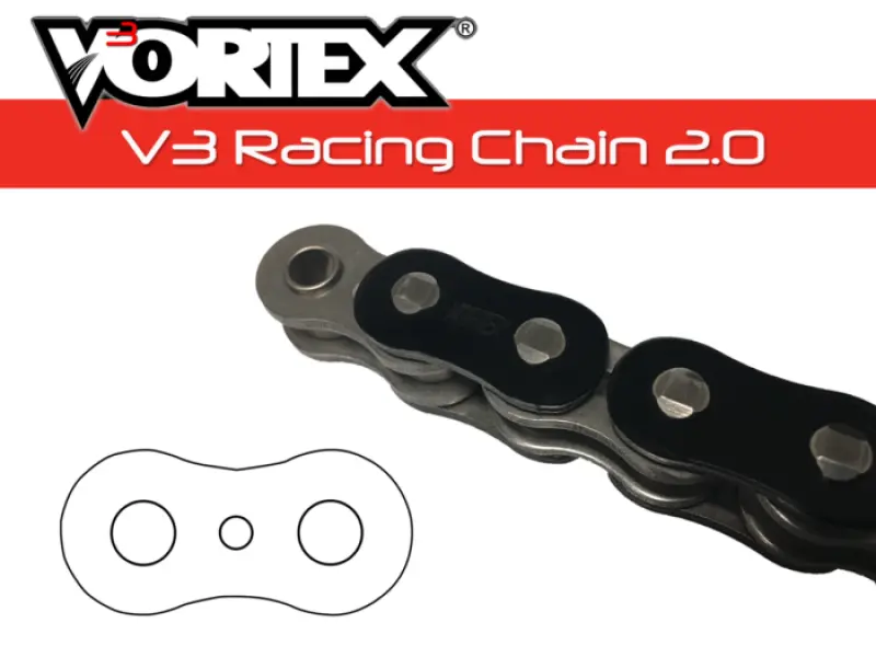 Vortex Racing V3 2.0 Chain 525Sx3-114- Black 1